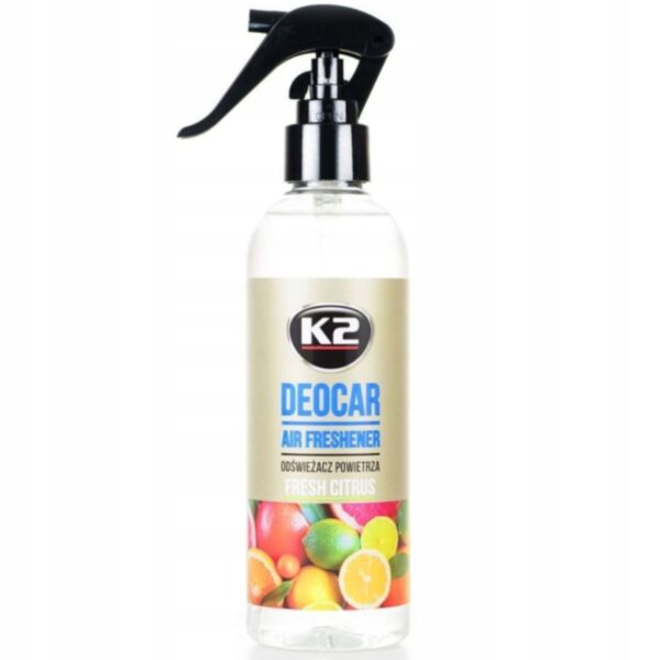 K2 DEOCAR ZAPACH SAMOCHODOWY ATOMIZER FRESH CITRUS Cytrusowy 250ml