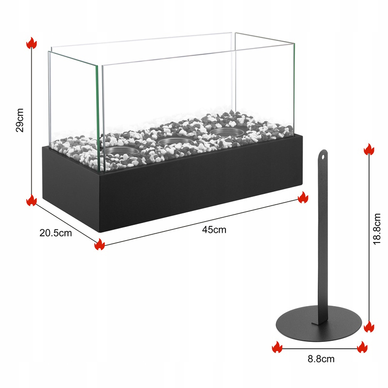 Biokominek wolnostojący mat gt02 - obrazek 2