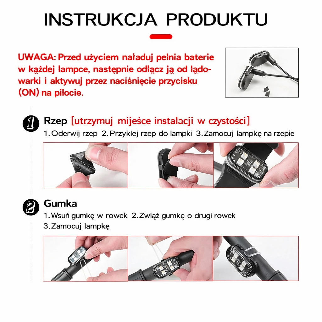 Światła LED 2szt. bezprzewodowe - obrazek 3